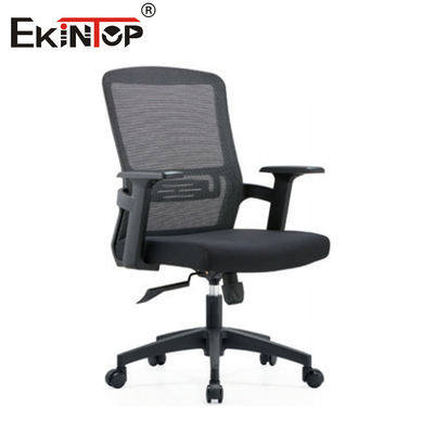 Kursi Kantor Kamar Konferensi Hitam Dengan Kursi Tangan Ketahanan Tinggi