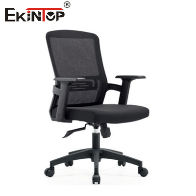 Kursi Kantor Kamar Konferensi Hitam Dengan Kursi Tangan Ketahanan Tinggi