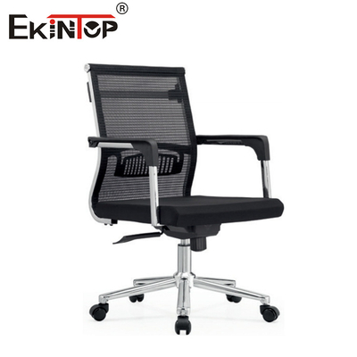 Tension Control High Back Black Mesh Kantor Kursi Dengan Tinggi Disesuaikan