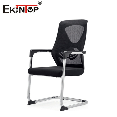 Mid Back Black Mesh Material Conference Kantor Kursi Dengan Tangan