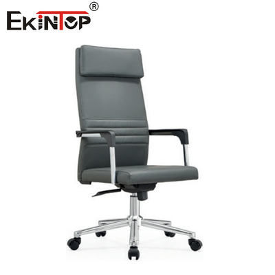 Kursi Kantor Eksekutif Kulit Tinggi Dengan Tangan dan Rocker