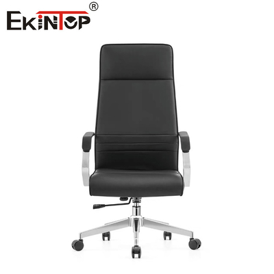 Kursi Kantor Eksekutif Kulit Tinggi Dengan Tangan dan Rocker