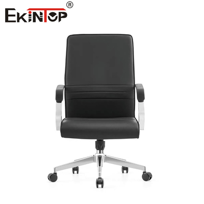 Kursi Kantor Kulit Modern Dengan Roda yang Bisa Disesuaikan