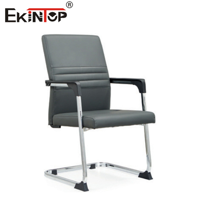 Mid Back Executive Kulit Kursi Kantor Dengan Base Logam Dan Armrest