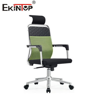 Kursi komputer dengan punggung tinggi dengan sandaran lengan yang dapat disesuaikan dengan dukungan lumbar