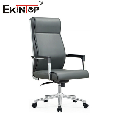 Kursi kantor kulit belakang tinggi yang dapat disesuaikan dengan ketinggian kursi dan sandaran lengan yang dapat disesuaikan