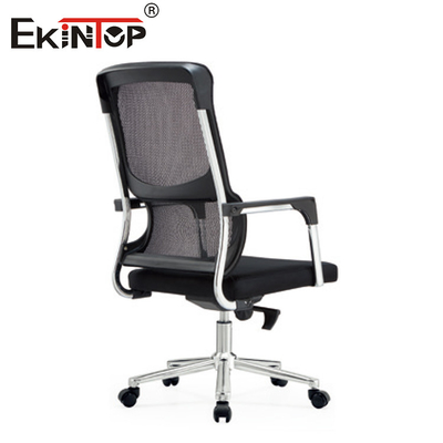 Kursi Kantor Hitam Mesh Dengan Roda Kursi Ruang Konferensi Pengurangan Kebisingan