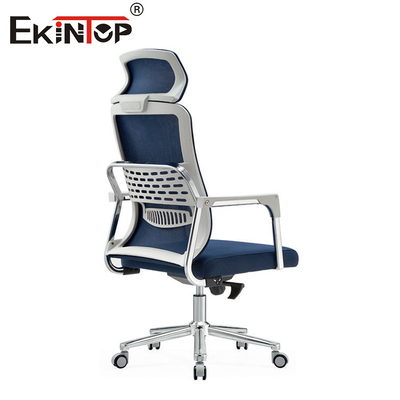 Kursi Kantor Mesh yang dapat disesuaikan dengan sandaran lengan dan roda dalam gaya modern