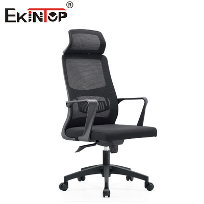 Kursi Kantor Jaring Ergonomis Hitam Punggung Tinggi dengan Bantalan Kursi Busa Gaya Modern