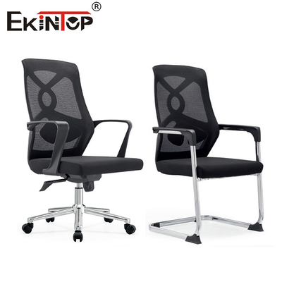 Kursi Kantor Meja Hitam dengan Tangan Modern Gaya Disesuaikan