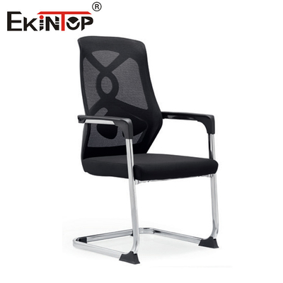 Kursi Kantor Meja Hitam dengan Bantal Kursi Sponge Desain Modern