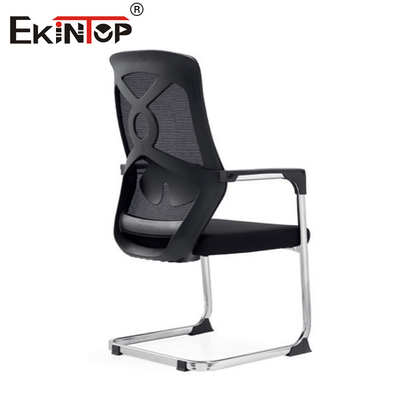 Kursi Kantor Meja Hitam dengan Bantal Kursi Sponge Desain Modern