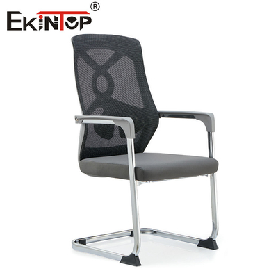 Kursi Kantor Modern Ergonomis Berwarna Abu-abu dengan Lapisan Lengan dan Lapisan Lengan