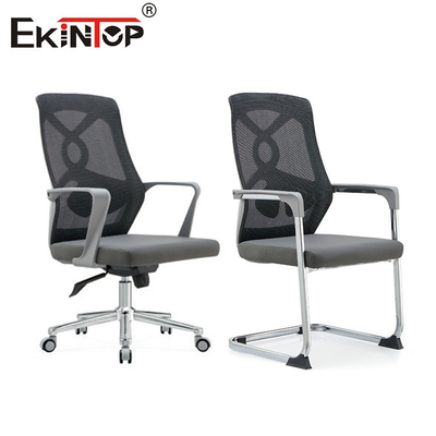 Kursi Kantor Modern Ergonomis Berwarna Abu-abu dengan Lapisan Lengan dan Lapisan Lengan