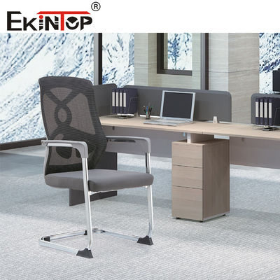 Kursi Kantor Modern Ergonomis Berwarna Abu-abu dengan Lapisan Lengan dan Lapisan Lengan
