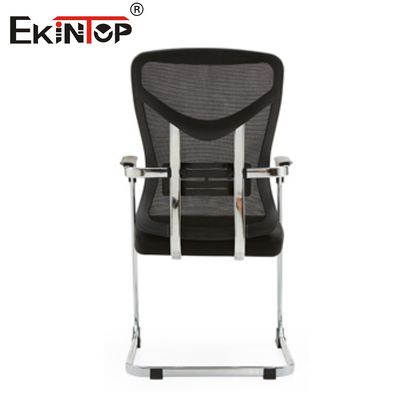 Kursi Kantor Bergaya Komersial Hitam Mesh Backrest dengan Armrests