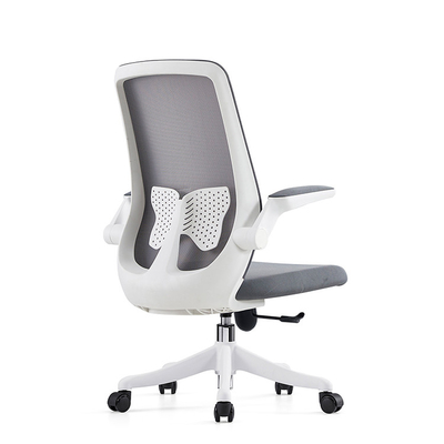 Kain mesh abu-abu dengan dukungan punggung kursi kantor untuk ruang kantor