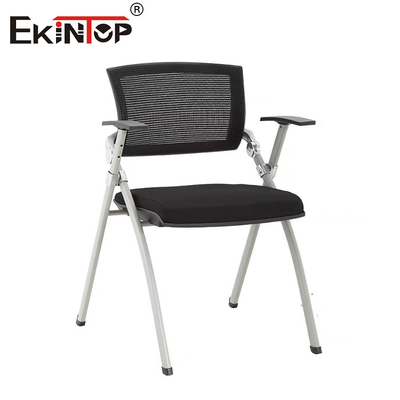 Kursi Kantor Pelatihan Kaki Logam Lipat Hitam dalam Gaya Modern
