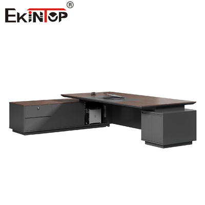 Desain Meja Kantor Kayu Modern untuk CEO Bos Executive Furnitur Kantor