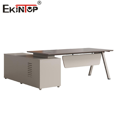 Meja Kantor Manajer Berbentuk L Bergaya Modern Cocok untuk Ruang Kantor