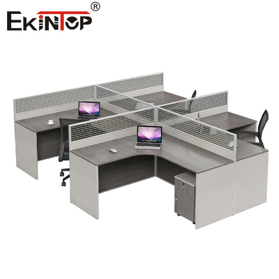Stasiun Kerja Kantor Modern 6 Orang Kantor Meja Kantor Meja Kantor Dengan Laci Untuk Staf