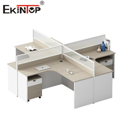 Desain Perabot Kantor Modern Partisi Kayu Meja Kantor Bilik Workstation
