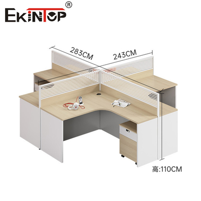 Desain Perabot Kantor Modern Partisi Kayu Meja Kantor Bilik Workstation