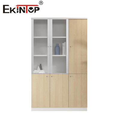 Furnitur Kantor Lemari Pustaka Lemari Arsip Bahan Kayu untuk penyimpanan dokumen