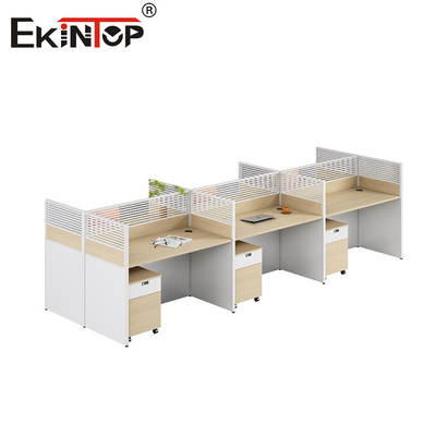Stasiun Kerja Modular Gaya Modern dengan Lemari Penyimpanan Bahan Kayu
