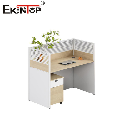 Desain Modern Walnut Kantor Workstation Staf Meja untuk Ruang Kantor