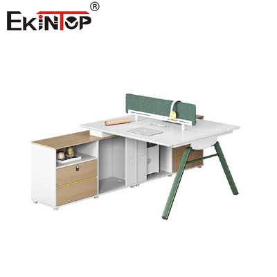Furnitur Meja Kantor Dasar Baja Kaki Stasiun Kerja Modern Modular Logam