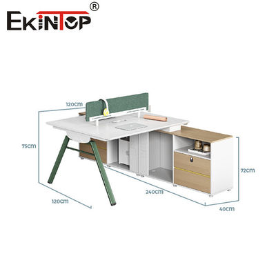 Furnitur Meja Kantor Dasar Baja Kaki Stasiun Kerja Modern Modular Logam