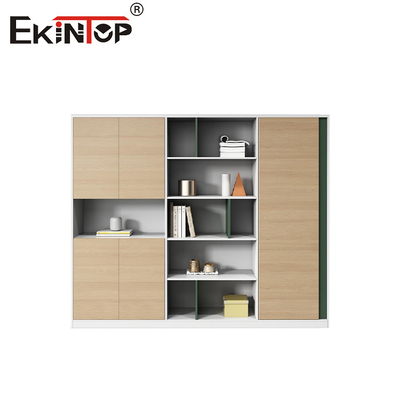 Bahan Kayu Berwarna Kacang-kacangan Arsip Kabinet Kantor Furnitur Rumah Kantor