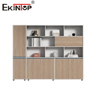 Bahan Kayu Berwarna Kacang-kacangan Arsip Kabinet Kantor Furnitur Rumah Kantor