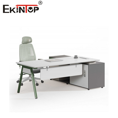Meja Kantor Eksekutif yang dapat disesuaikan dengan lemari penyimpanan