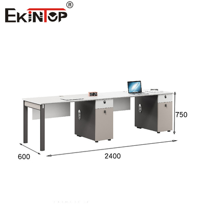 Modular Kontemporer-Style Multi-Seat Office Workstation dengan Privacy Screens