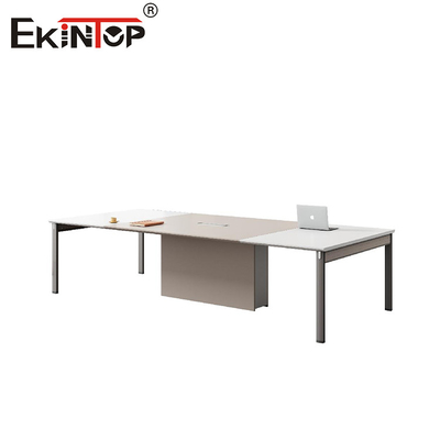 Modern Alloy Aluminium Legs Meja Konferensi Untuk 6 Orang Meja Pertemuan