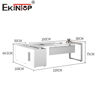 Desain Modern Bergaya Kantor Eksekutif Putih Meja Kantor