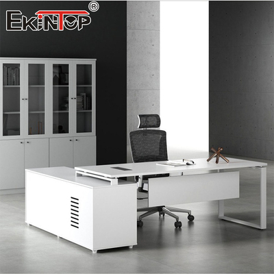Meja kantor yang dapat disesuaikan dengan lemari file Pabrik furnitur kantor