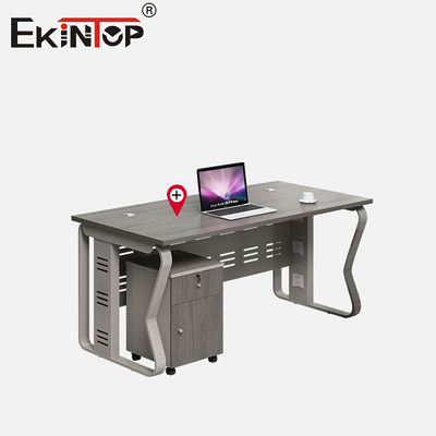 Modern Gaya Kantor Furnitur Resepsi Metal Frame Meja Disesuaikan