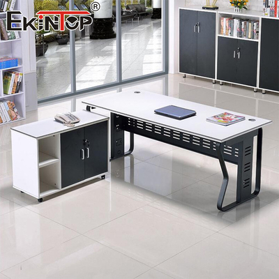 Meja Kantor Rumah Kayu Customized Meja Desainer Modern Meja Bentuk L