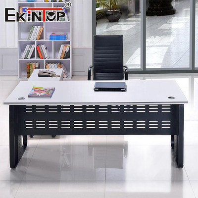 Gaya minimalis Meja Kantor Putih Desainer Meja Ergonomis