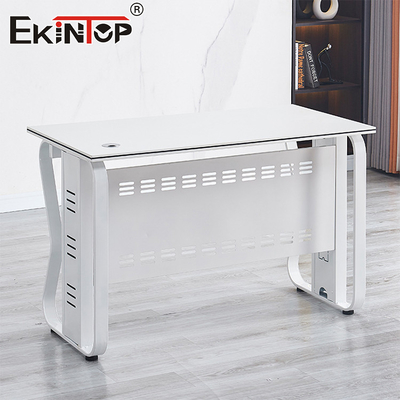 Diskon Meja Karyawan Eksekutif Putih Gaya Modern Meja Oak Solid