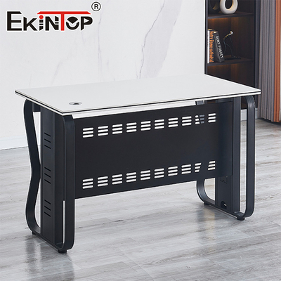 Diskon Meja Karyawan Eksekutif Putih Gaya Modern Meja Oak Solid