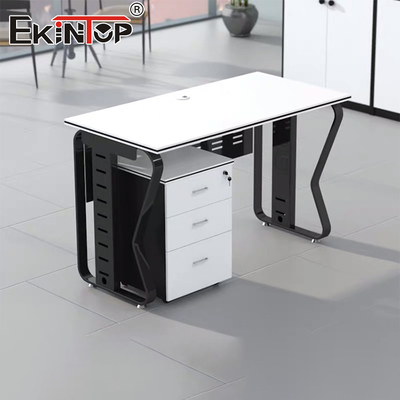 Harga Pabrik Meja Kantor Eksekutif dengan Lemari Penyimpanan Meja Komputer Kayu Solid