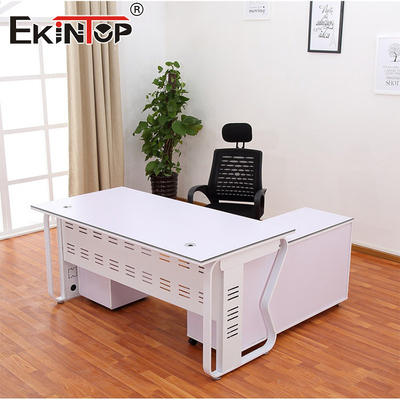 Meja Bisnis Kantor yang Dapat Dikustomisasi Dengan Bahan Kayu Untuk Kantor Rumah