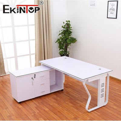Meja Bisnis Kantor yang Dapat Dikustomisasi Dengan Bahan Kayu Untuk Kantor Rumah