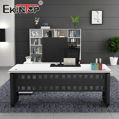 Furnitur Bisnis Harga Pabrik Bahan Kayu Kuat Meja Kantor Meja Sudut Kayu