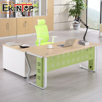 Walnut Manajer Eksekutif Kantor Meja Gaya Modern Meja Sudut Kayu