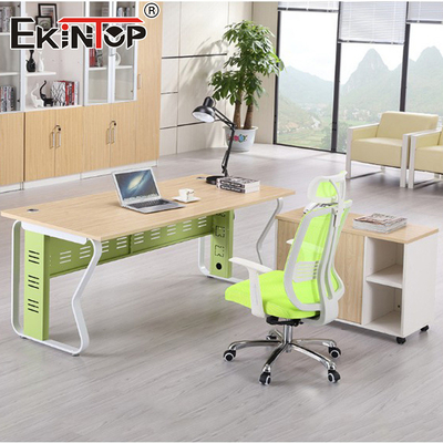 Walnut Manajer Eksekutif Kantor Meja Gaya Modern Meja Sudut Kayu